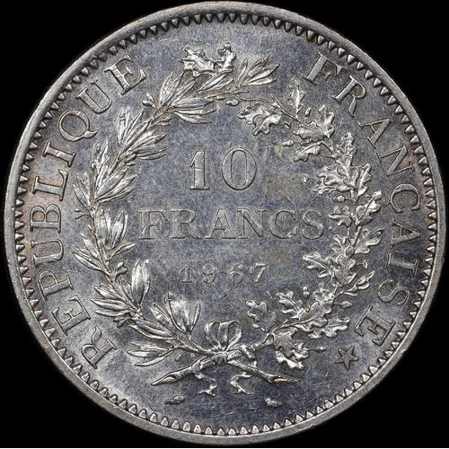 France 1967 Silver 10 Franc KM# 932 Choice Uncirculated