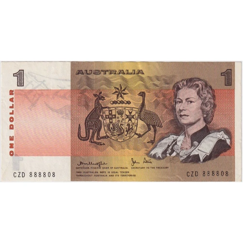 1982 $1 Note Johnston/Stone R78 Extremely Fine 1 off Solid Serial