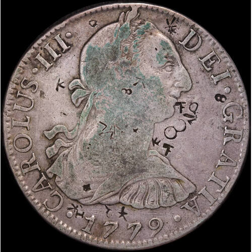 Mexico 1779 Silver 8 Reales KM#106 Good Fine