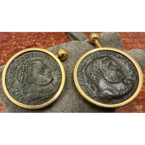 18 Carat Gold Constantine Follis Cufflinks