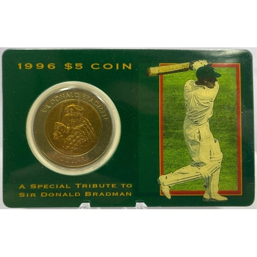 1996 5 Dollar Uncirculated Coin Don Bradman