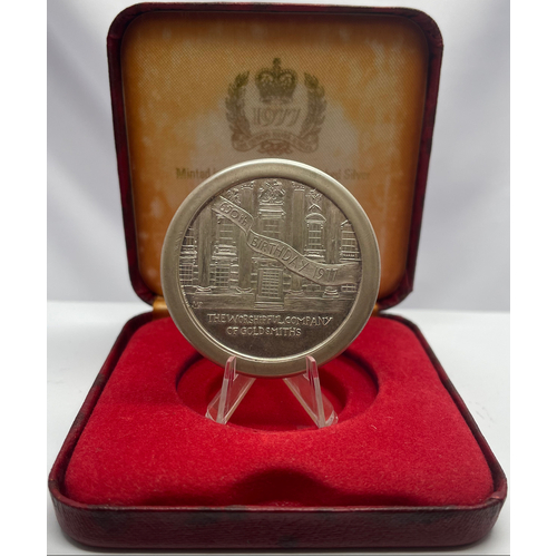 Great Britain 1977 Silver Medal The Worshipful Company of Goldsmiths 650th Birthday
