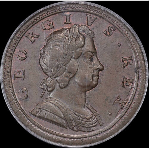 1722 George I Copper Halfpenny S#3660 PCGS MS62BN