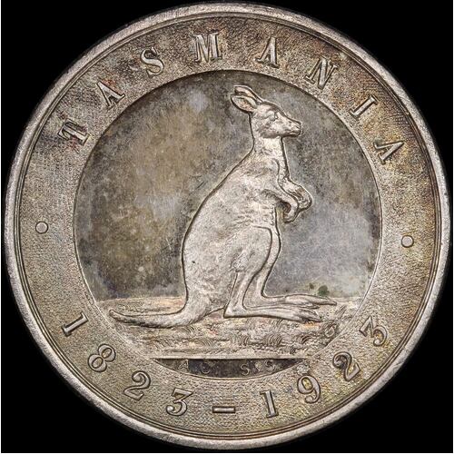 1923 Silver Medal Centenary of Macintosh & Degraves Tasmanian Shilling Token