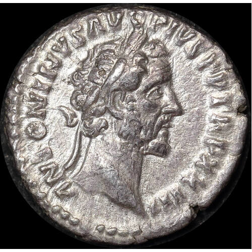 Ancient Rome (Imperial) 158-159CE Antoninus Pius Silver Denarius Felicitas RIC III 285A good VF