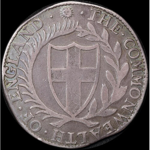 1653 Commonwealth of England Silver Crown S# 3214 AVF