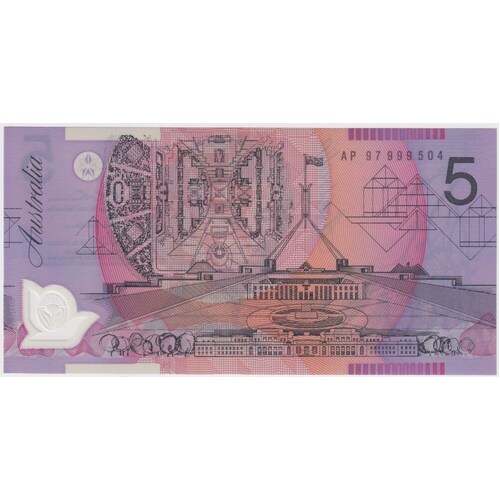 1997 $5 Test Note MacFarlane/Evans R218bT Type A Uncirculated