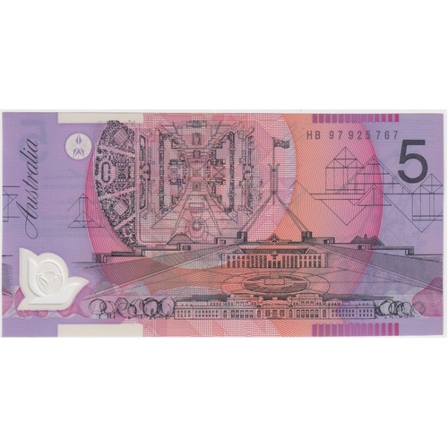 1997 $5 Note MacFarlane/Evans R218bL HB97 Last Prefix Uncirculated