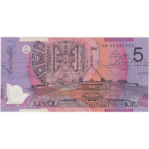 1997 $5 Note MacFarlane/Evans R218bL HB97 Last Prefix Uncirculated