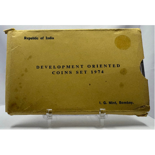 India (Republic) 1974 Proof 10+50 Rupee Pair Development Oriented