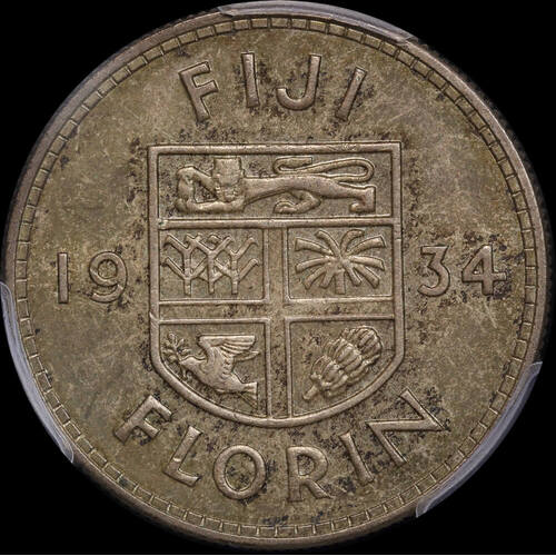 Fiji 1934 Silver Florin KM# 5 PCGS MS63