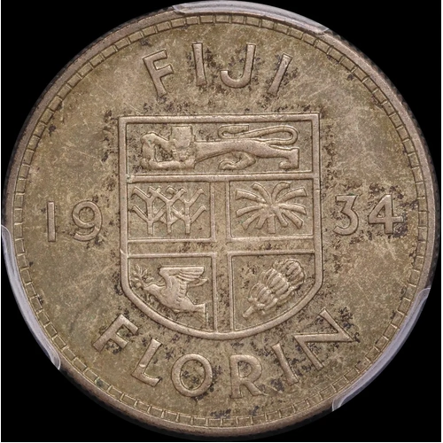 Fiji 1934 Silver Florin KM# 5 PCGS MS63