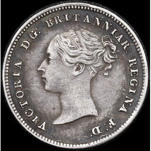 1862 Silver Maundy Fourpence Victoria KM#732 good EF