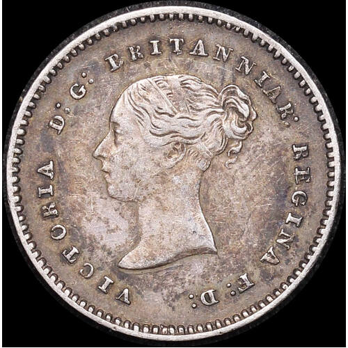 1853 Silver Maundy Twopence Victoria KM#729 good EF