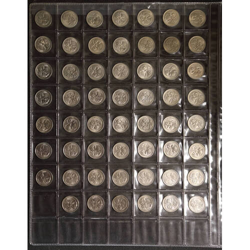 1966-2022 5 Cent Comprehensive Collection of 55 Uncirculated Coins
