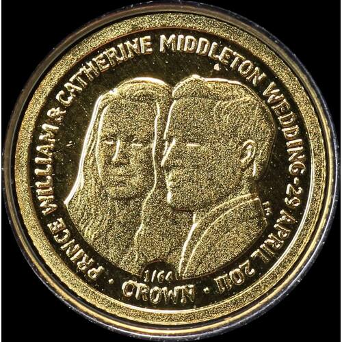 Falkland Islands 2011 Gold Half Gram Coin Kate & William Wedding