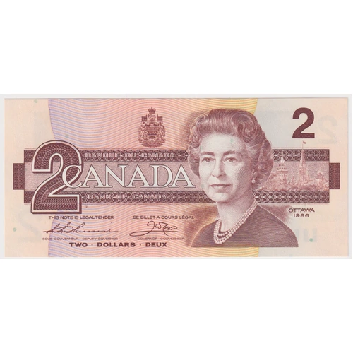 Canada 1986 2 Dollars P#94b Thiessen/Crow Uncirculated