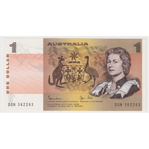 1982 $1 Note Johnston/Stone R78 Uncirculated Radar Serial Number