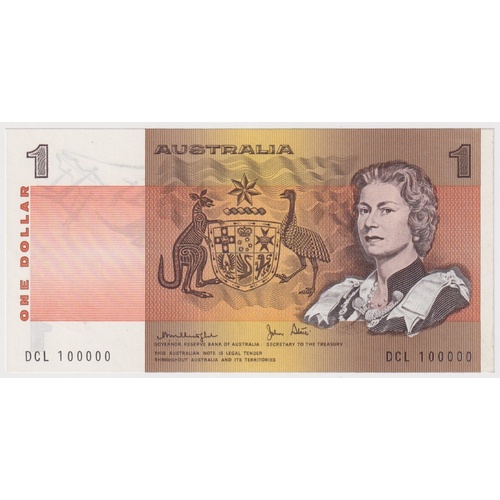 1979 $1 Note Knight/Stone R77 Uncirculated 100k Serial Number