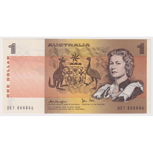 1979 $1 Note Knight/Stone R77 Uncirculated Solid Serial Number