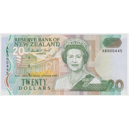 New Zealand 1992 $20 Note P#179a Uncirculated