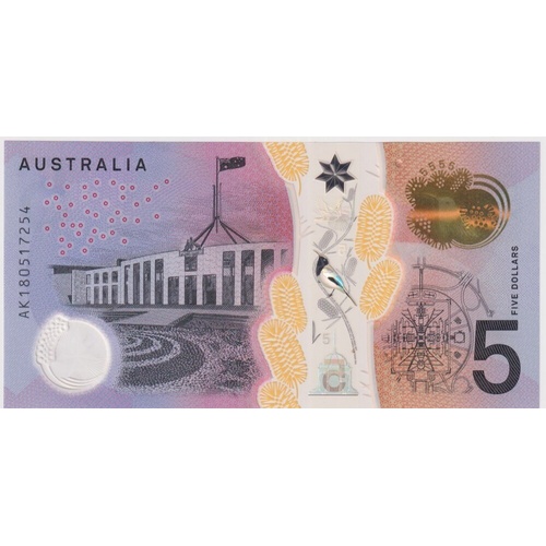 2018 $5 Note Lowe/Fraser Standard Prefix R226 Uncirculated