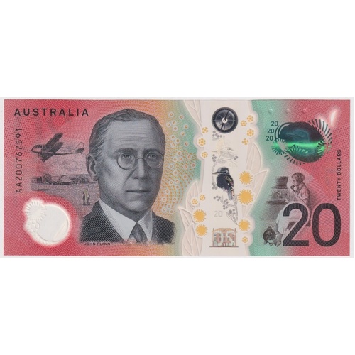 2020 $20 Note AA20 First Prefix Lowe / Kennedy R428F Uncirculated