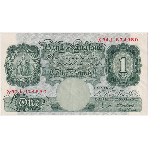 Great Britain 1955 1 Pound P# 369c EF