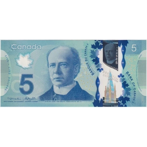Canada 2013 5 Dollar Note P#106b Uncirculated