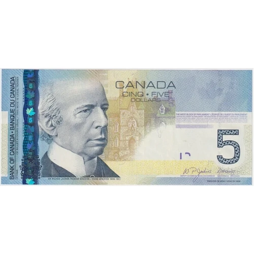Canada 2006 5 Dollar Note P#101Aa Uncirculated