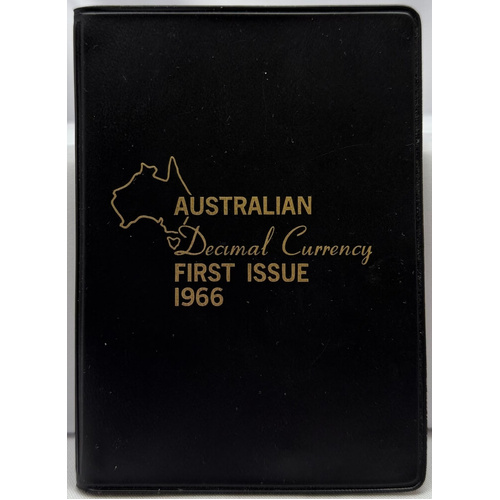 1966 Uncirculated Mint Coin Set First Issue Black Wallet