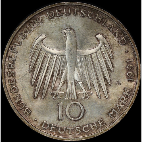 Germany 1991 Silver 10 Deutsche Mark KM#177 Uncirculated Brandenburg Gate