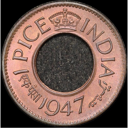 India (British) 1947 Copper 1 Pice KM#533 Uncirculated