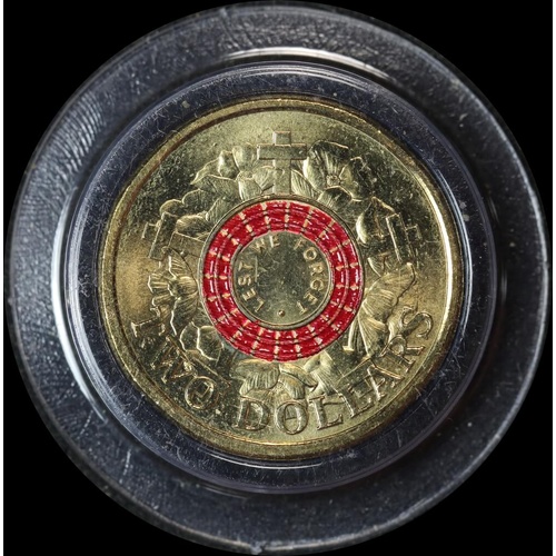 2018 $2 Coin Lest We Forget War Graves KM#2188 Uncirculated Ex Anniversary Folder
