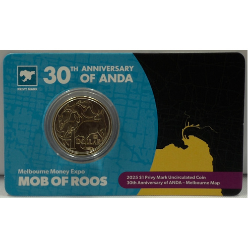 2025 One Dollar Mob of Roos Melbourne Money Expo Privy Mark