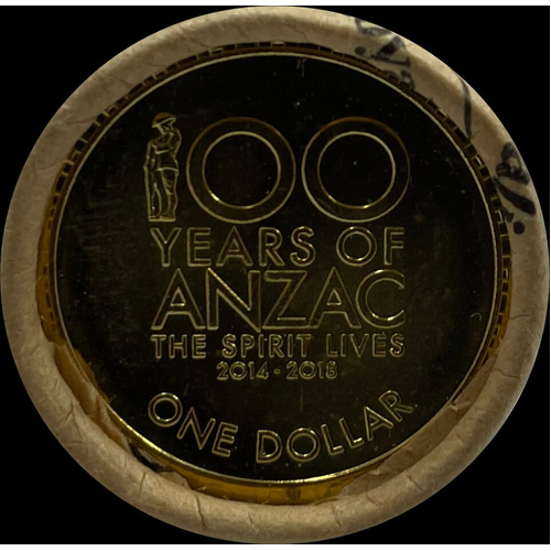 2017 One Dollar Mint Roll 100 Years of ANZAC Spirit Heads / Tails