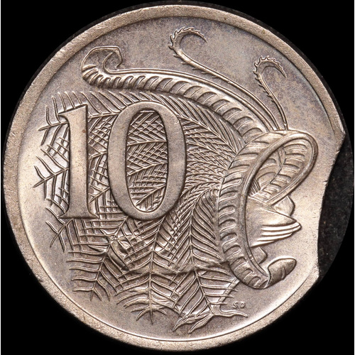 1975 Ten Cent Clipped Planchet Error Uncirculated