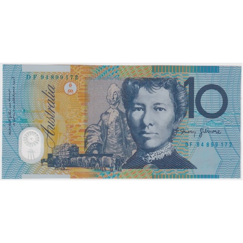 1994 $10 Note Fraser/Evans Blue Dobell DF94 Last Prefix R316biL Uncirculated