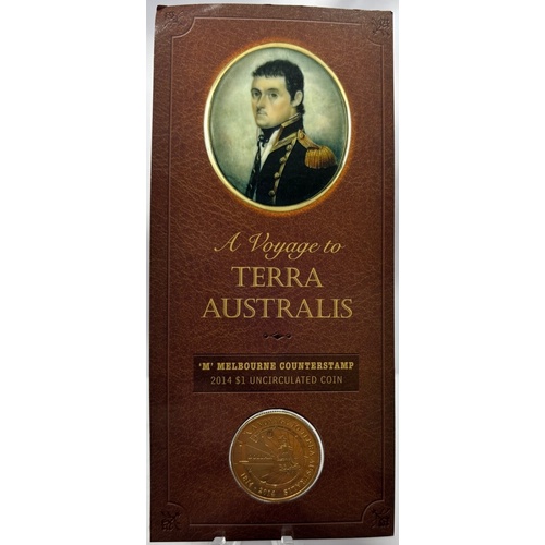 2014 1 Dollar Uncirculated Coin Terra Australis Melbourne Counterstamp