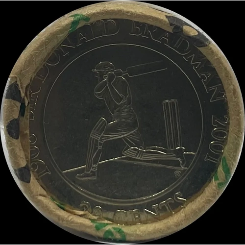 2001 20 Cent Security Roll - Sir Donald Bradman