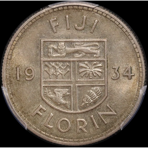 Fiji 1934 Silver Florin KM# 5 Uncirculated PCGS MS63
