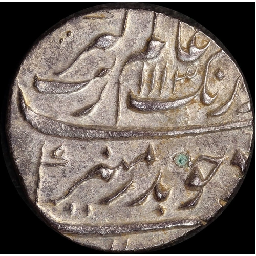 India (Mughal Empire) AH1113/45 (1702-1703) Silver Rupee KM# 300.86 Aurangzeb EF