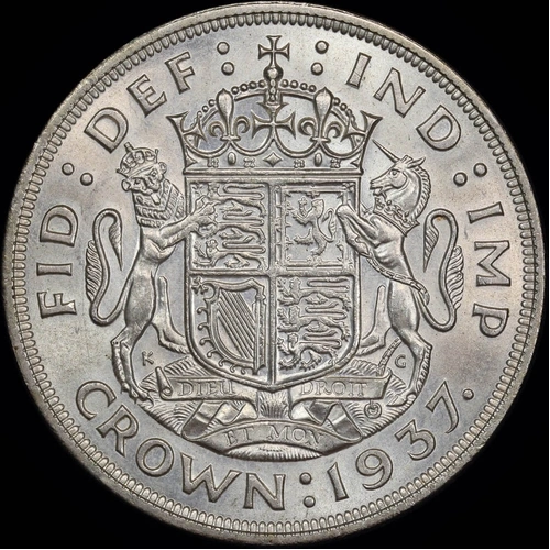 Great Britain 1937 Silver Crown KM#857 Uncirculated