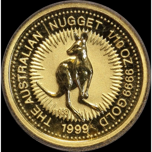 1999 Gold Tenth Ounce Specimen Coin Kangaroo Nugget