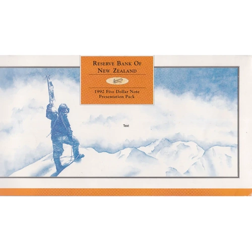 New Zealand 1992 5 Dollar Uncut Block of Four  Uncirculated