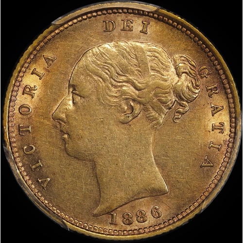 1886 Sydney Young Head Half Sovereign good EF (PCGS AU55)