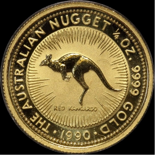 1990 1/4 Ounce Gold Specimen Coin Kangaroo Nugget