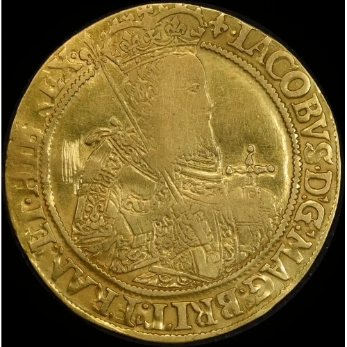 1604 ~1605 Gold Unite James I (Second Bust) S#2618 Fine