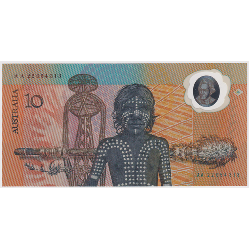 Australia 1988 $10 Bicentennial AA Serials P#49a Ex Folder