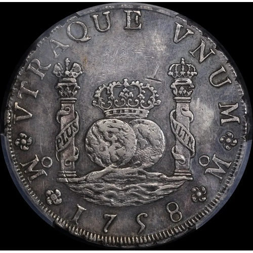 Mexico 1758-Mo MM Silver 8 Reales KM#104.2 PCGS AU53